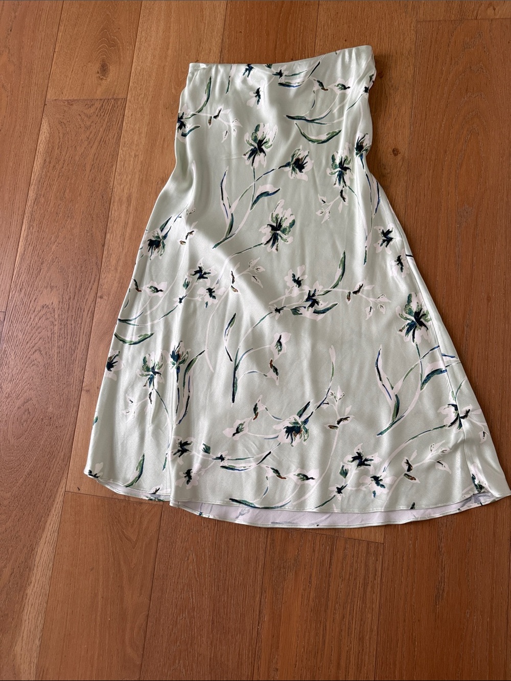 Rails Mint Floral Bias-Cut Midi Skirt